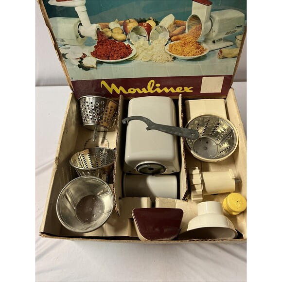 Vintage Moulinex Combine Jeannette Electric Meat Grinder Veggie Chopper Works!!! - Picture 2 of 6
